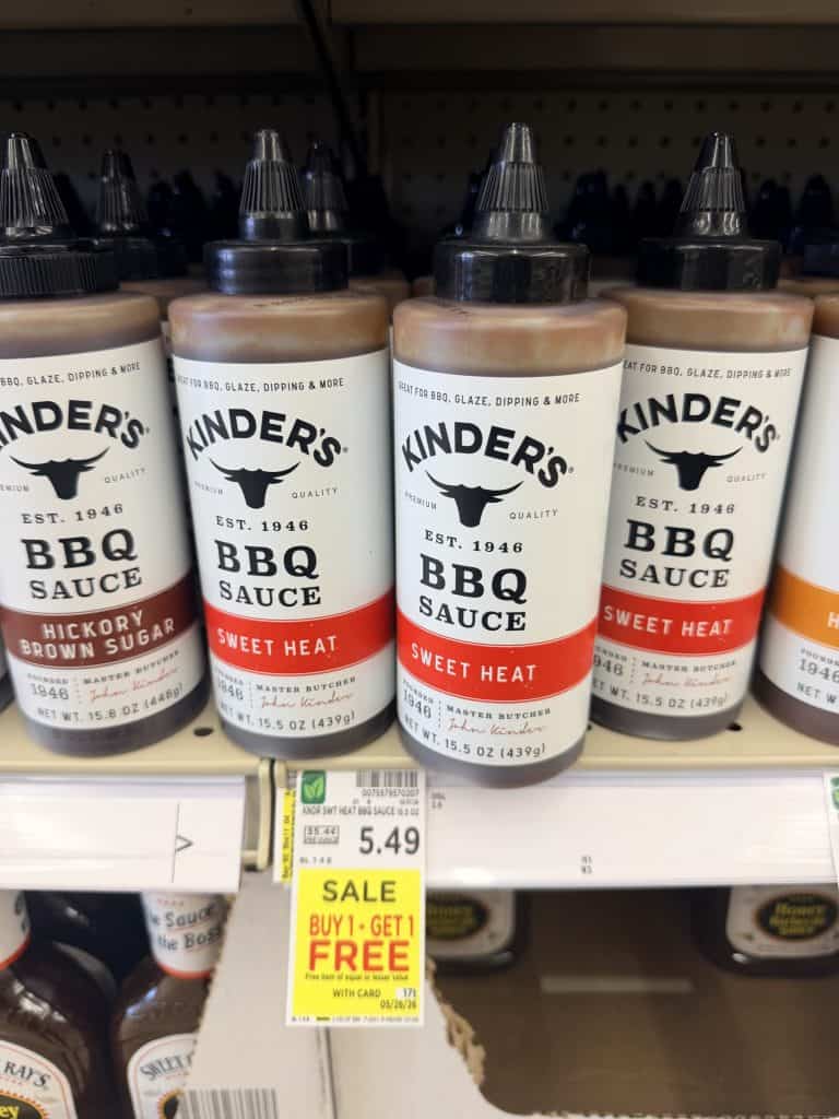 kinder's bbq sauce kroger shelf image (3)