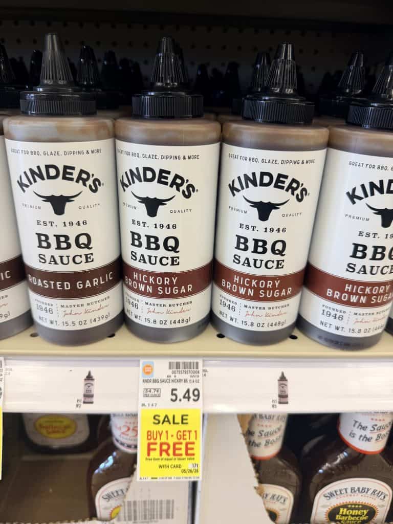 kinder's bbq sauce kroger shelf image (3)
