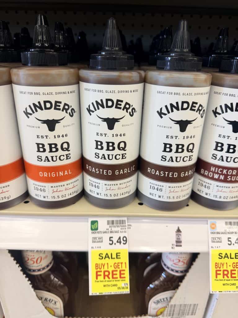 kinder's bbq sauce kroger shelf image (3)