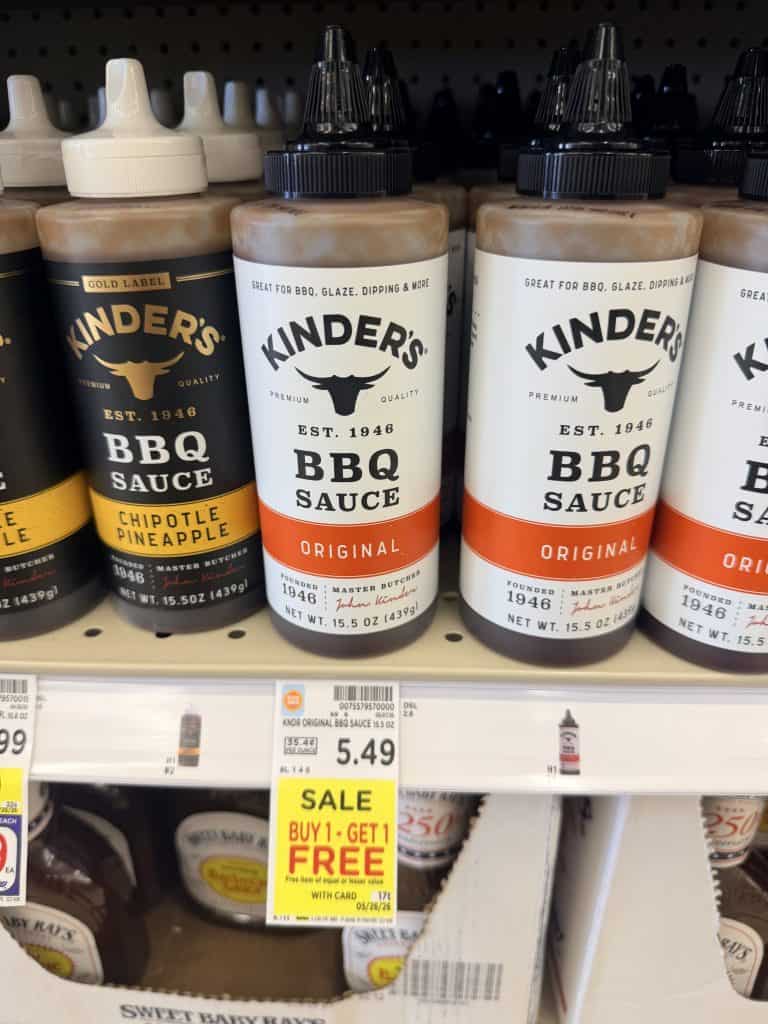 kinder's bbq sauce kroger shelf image (3)