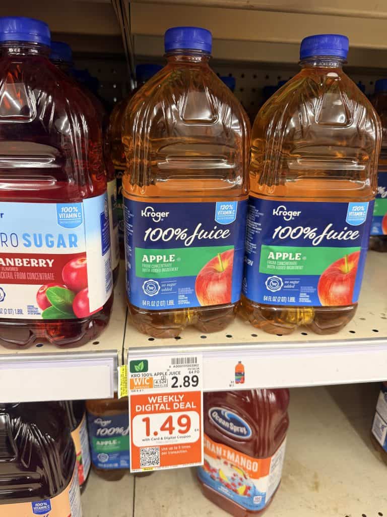 kroger apple juice kroger shelf image (3)