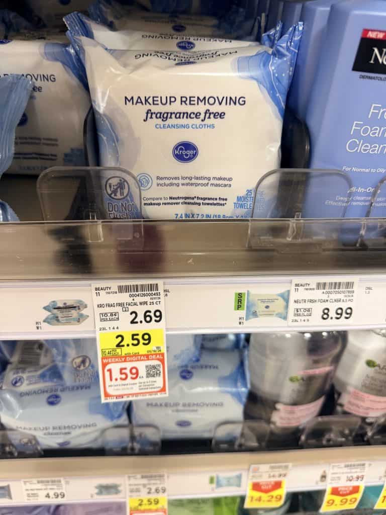 kroger makeup wipes kroger shelf image(3)