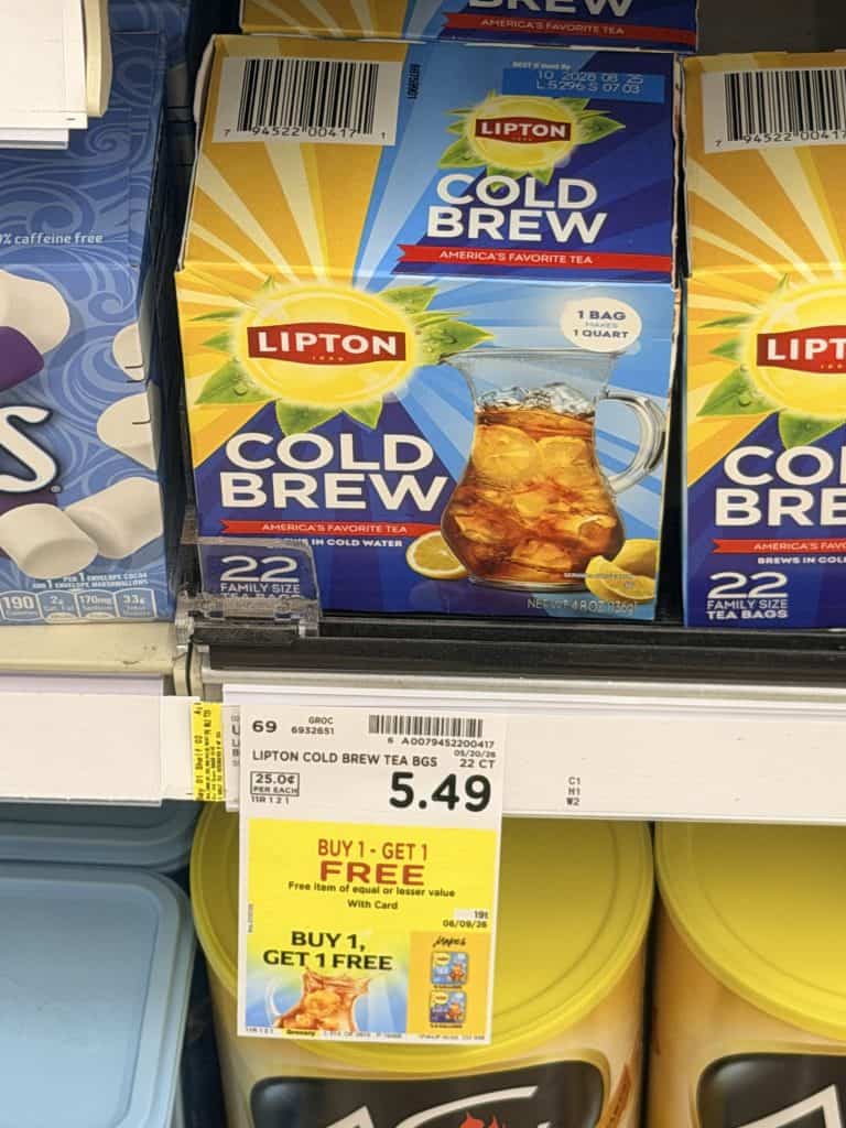 lipton tea bags kroger shelf image (4)