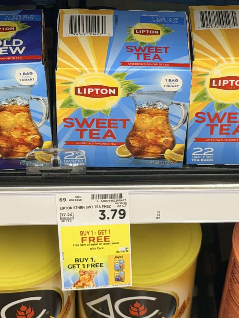 lipton tea bags kroger shelf image (4)