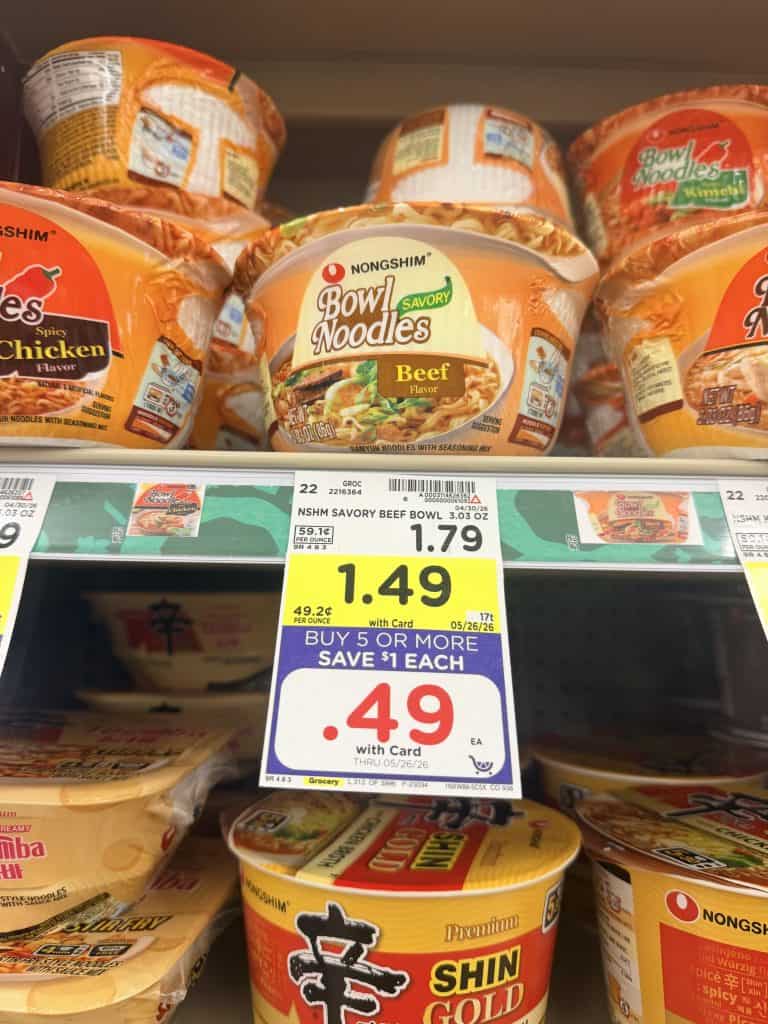nongshim ramen kroger shelf image (1)