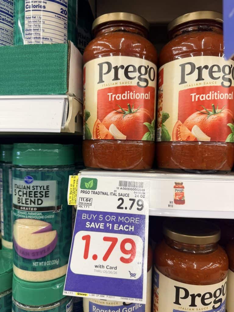 prego pasta sauce kroger shelf image (1)