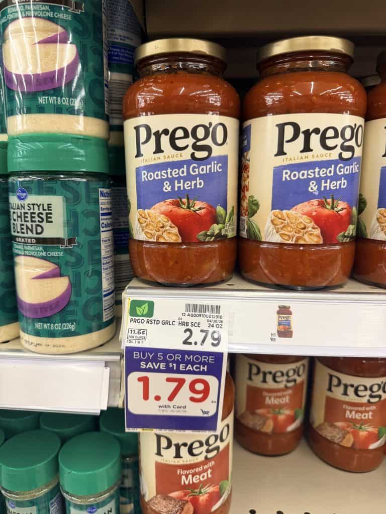 prego pasta sauce kroger shelf image (1)
