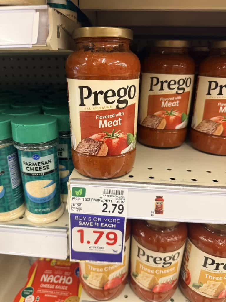 prego pasta sauce kroger shelf image (1)