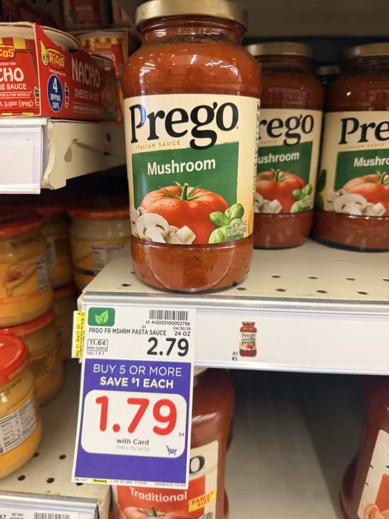 prego pasta sauce kroger shelf image (1)