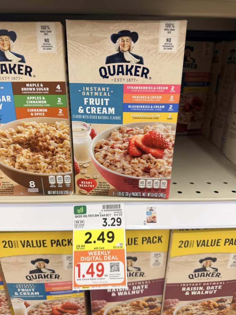 quaker oatmeal kroger shelf image (1)