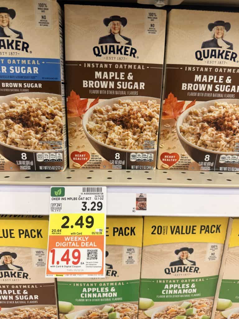 quaker oatmeal kroger shelf image (1)