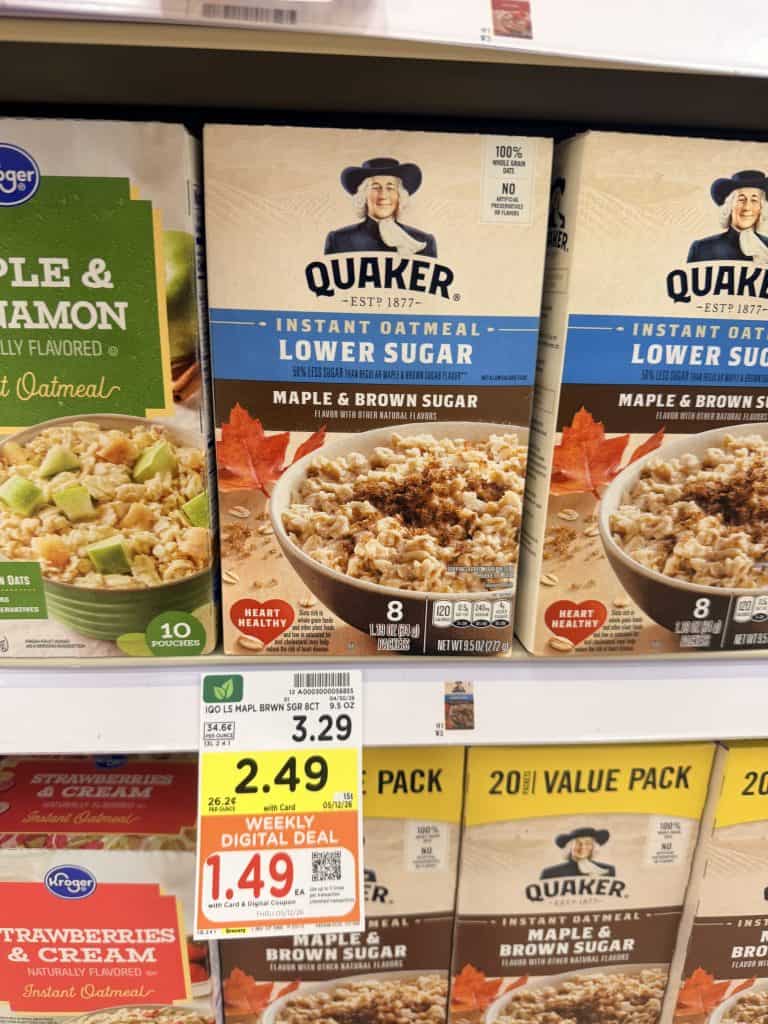 quaker oatmeal kroger shelf image (1)