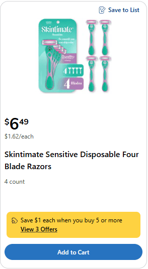 schick disposable razors kroger shelf image (1)