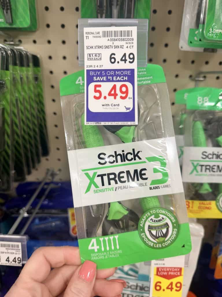 schick disposable razors kroger shelf image (1)