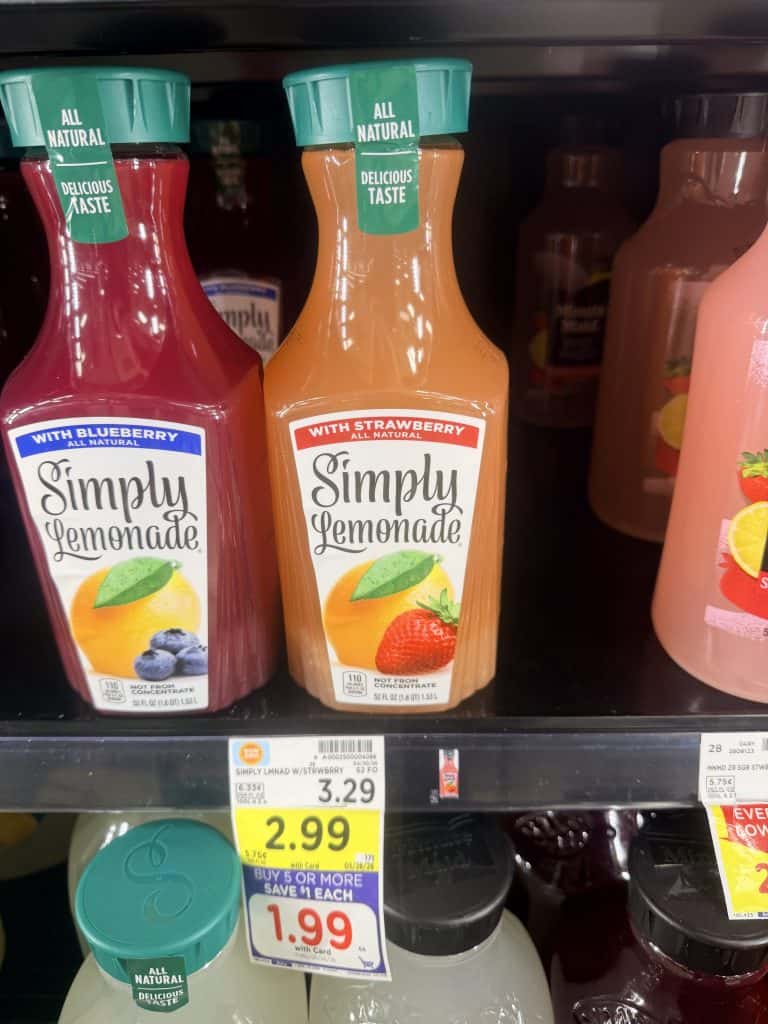 simply lemonade and limeade kroger shelf image (1)