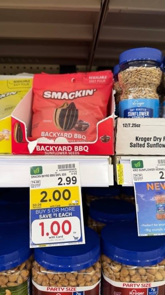 smackin' sunflower seeds kroger shelf image (1)