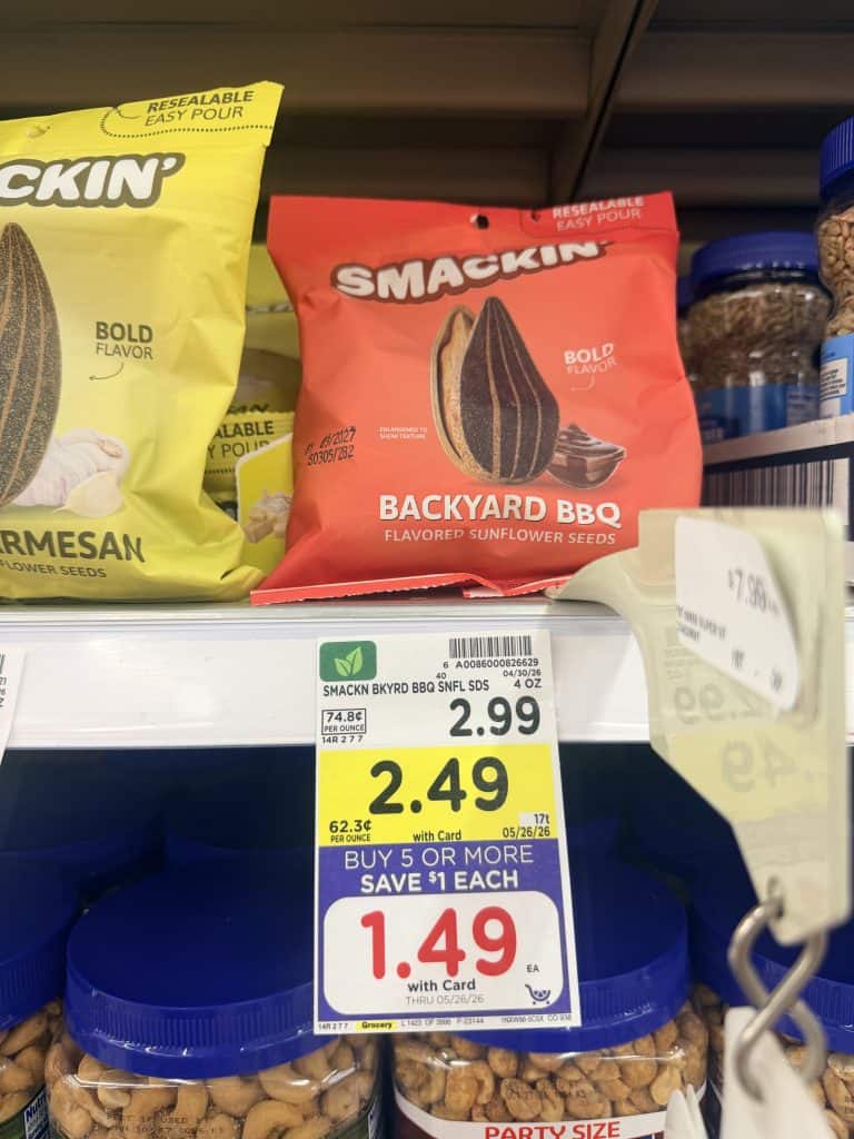 smackin' sunflower seeds kroger shelf image (1)