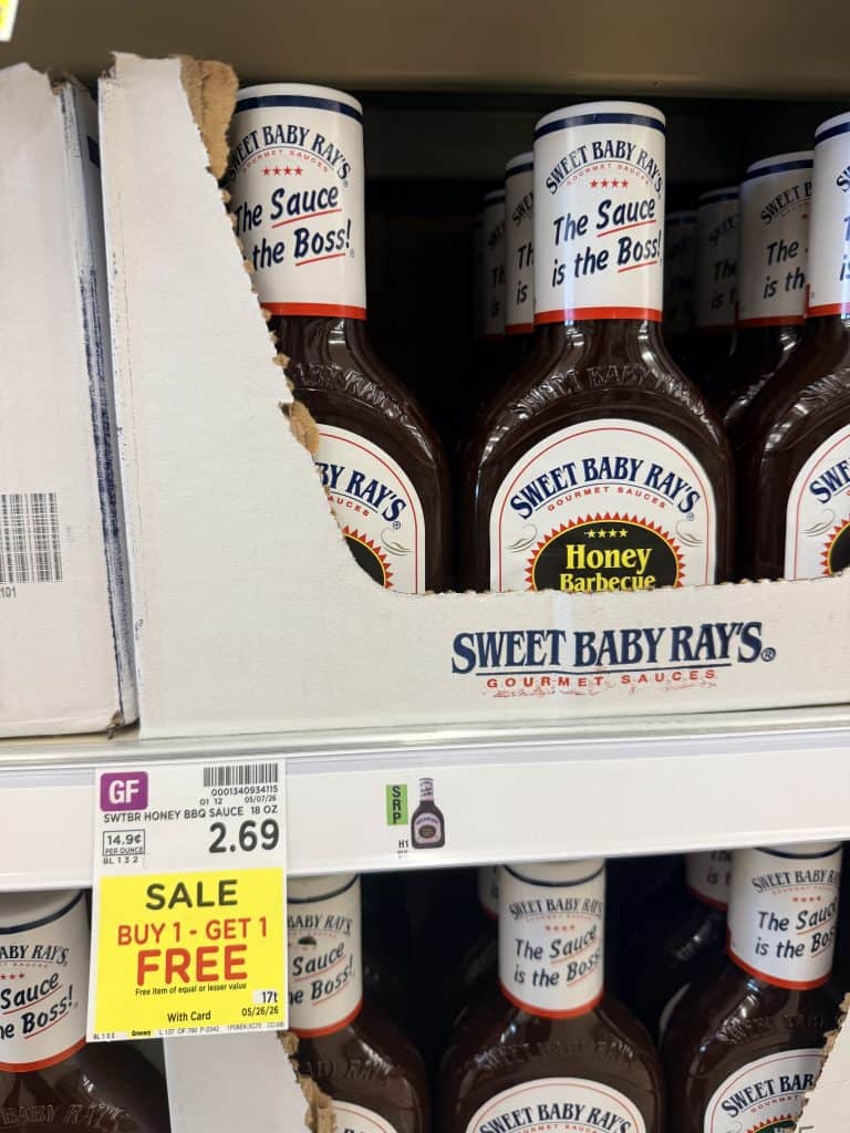 sweet baby rays kroger shelf image (2)