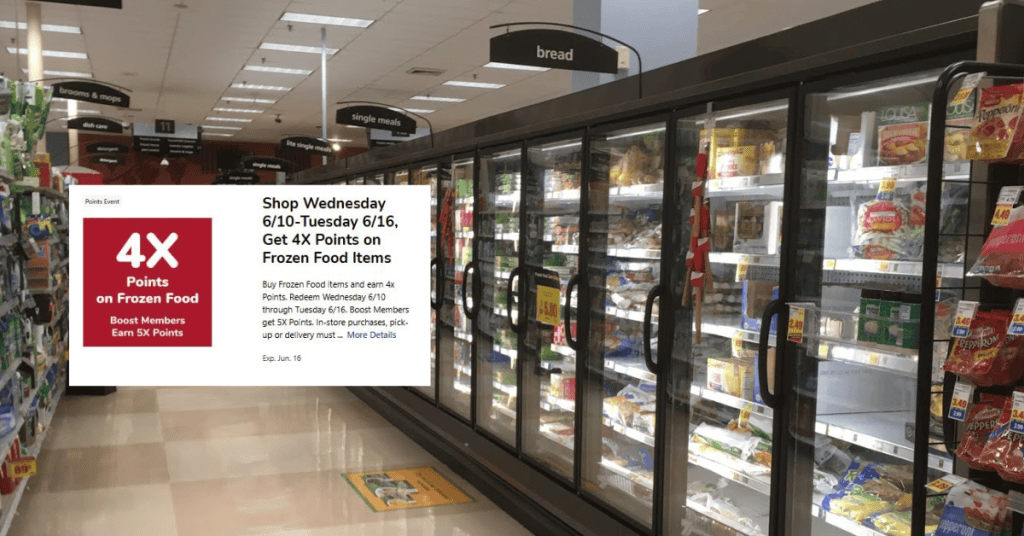 4x fuel points frozen foods kroger digital coupon