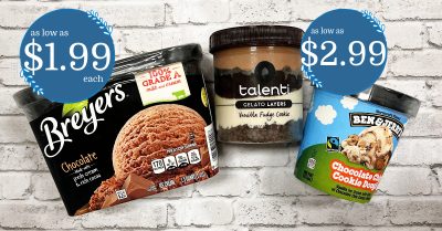 Breyers, Ben & Jerry's and Talenti Gelato Kroger Krazy