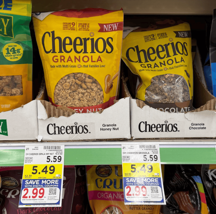 Cheerios Granola Kroger shelf image
