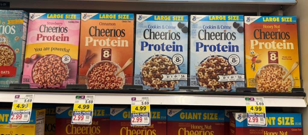 Cheerios Protein Kroger Shelf Image