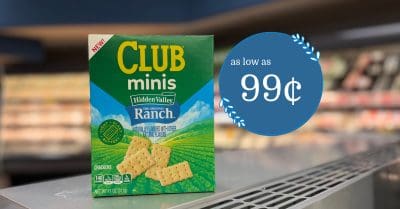 Club Minis with Hidden Valley Ranch Kroger Krazy
