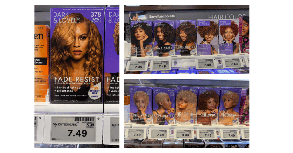 Dark & lovely Kroger shelf image