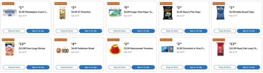 Kroger Weekly Digital Coupons