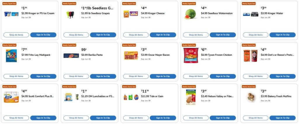 Kroger Weekly Digital Coupons