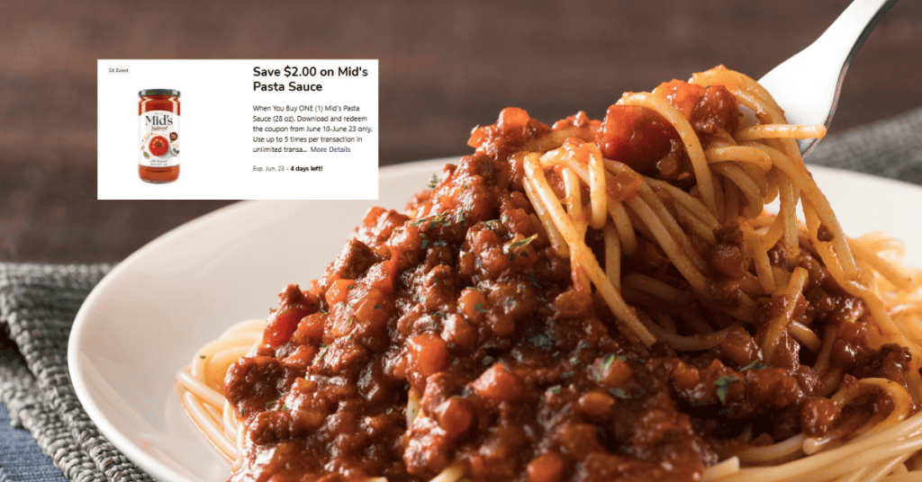 Mid's Pasta Sauce Kroger Digital Coupon