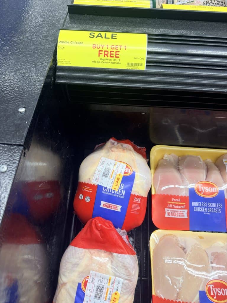 Tyson Fresh Chicken Kroger shelf image