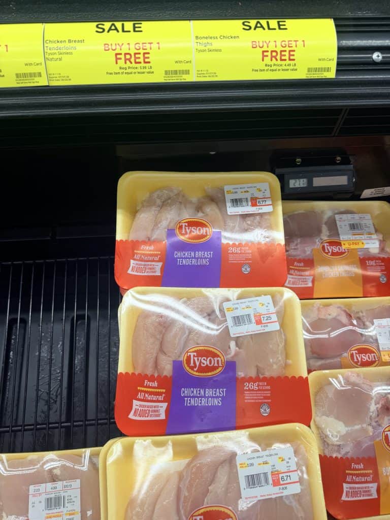 Tyson Fresh Chicken Kroger shelf image