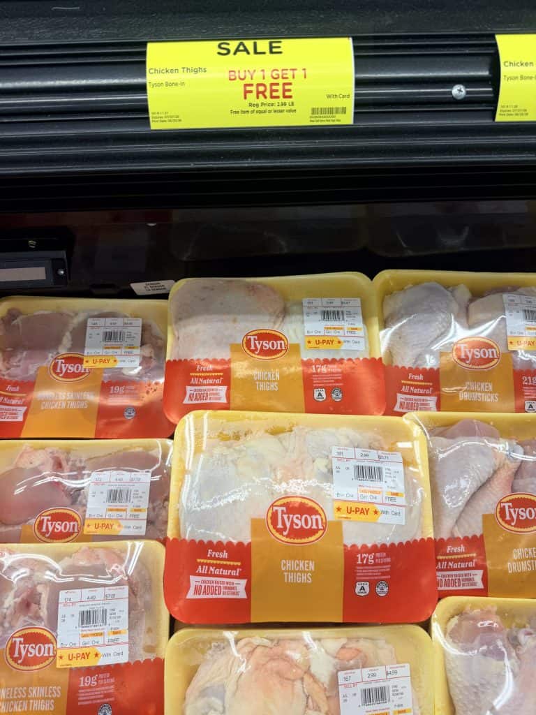 Tyson Fresh Chicken Kroger shelf image