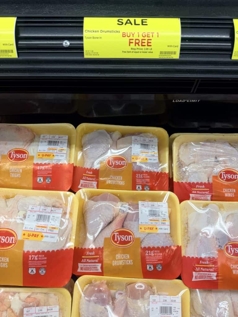 Tyson Fresh Chicken Kroger shelf image