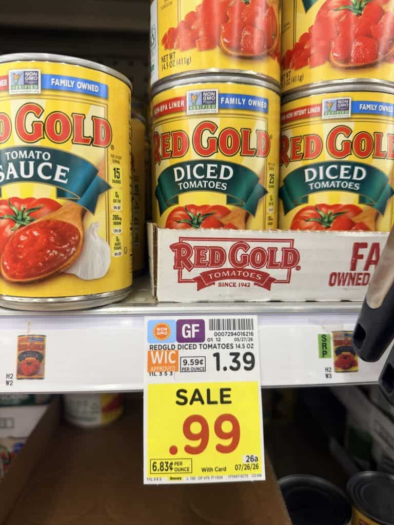Red Gold Tomatoes Kroger shelf image
