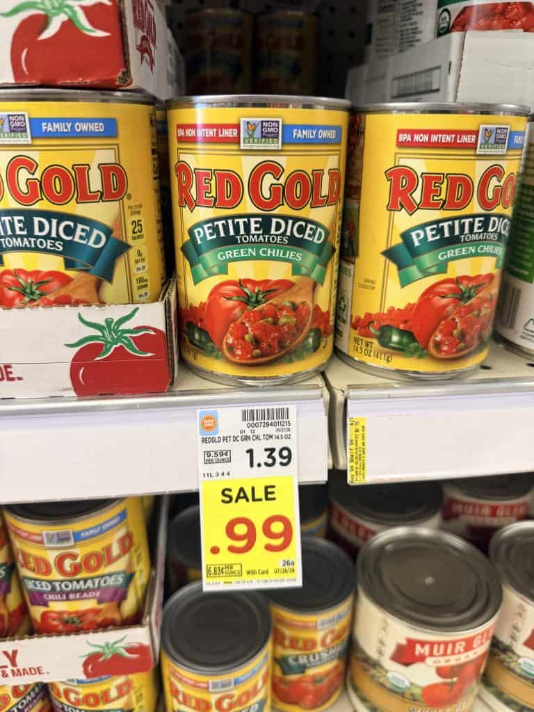 Red Gold Tomatoes Kroger shelf image