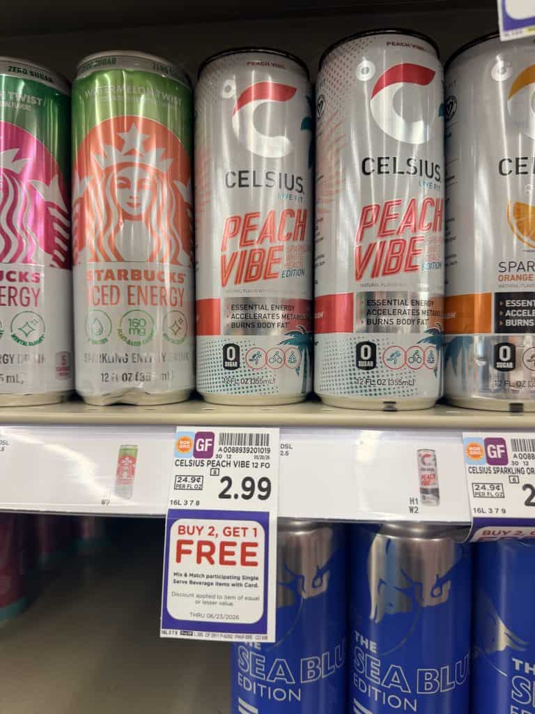 Celsius Energy Drinks kroger shelf image