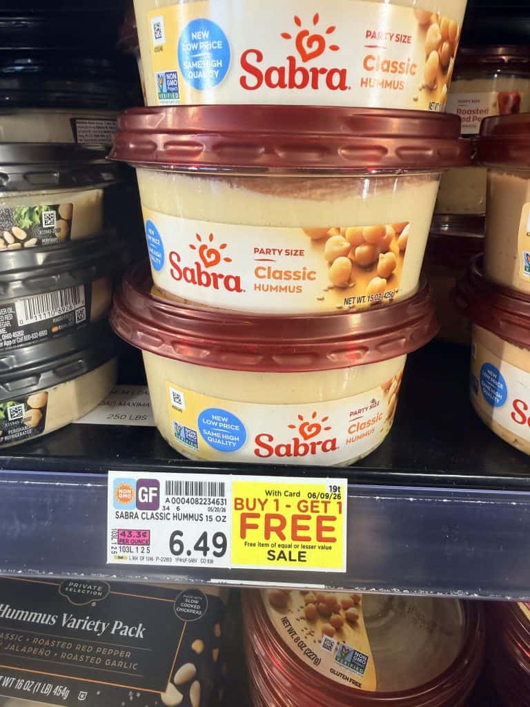 Sabra hummus kroger shelf image