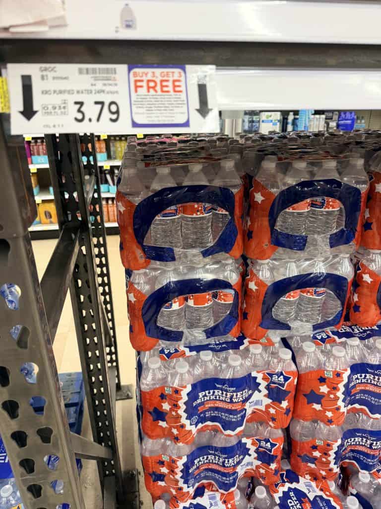 kroger water shelf image