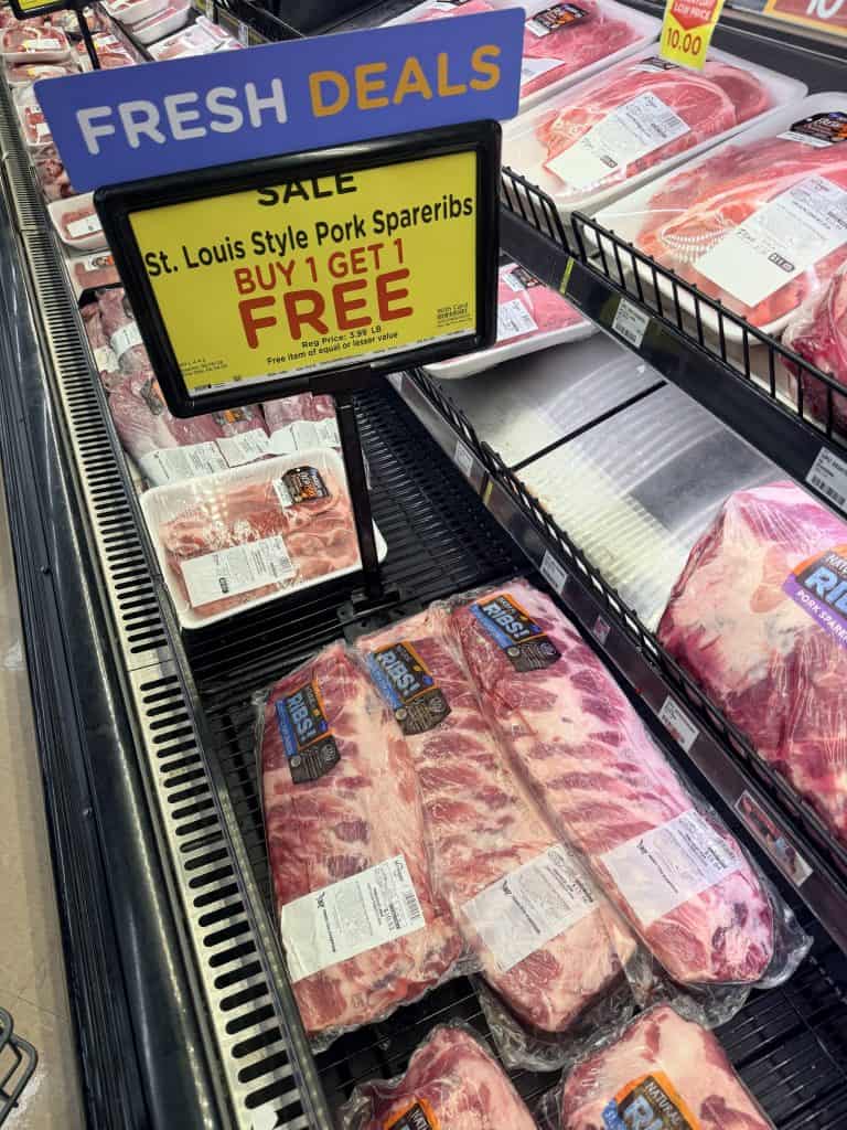 bogo pork kroger shelf image