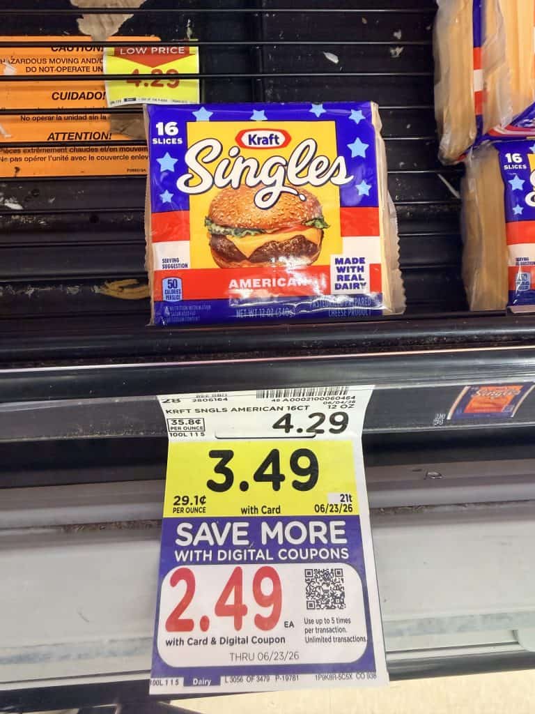 kraft singles kroger shelf image