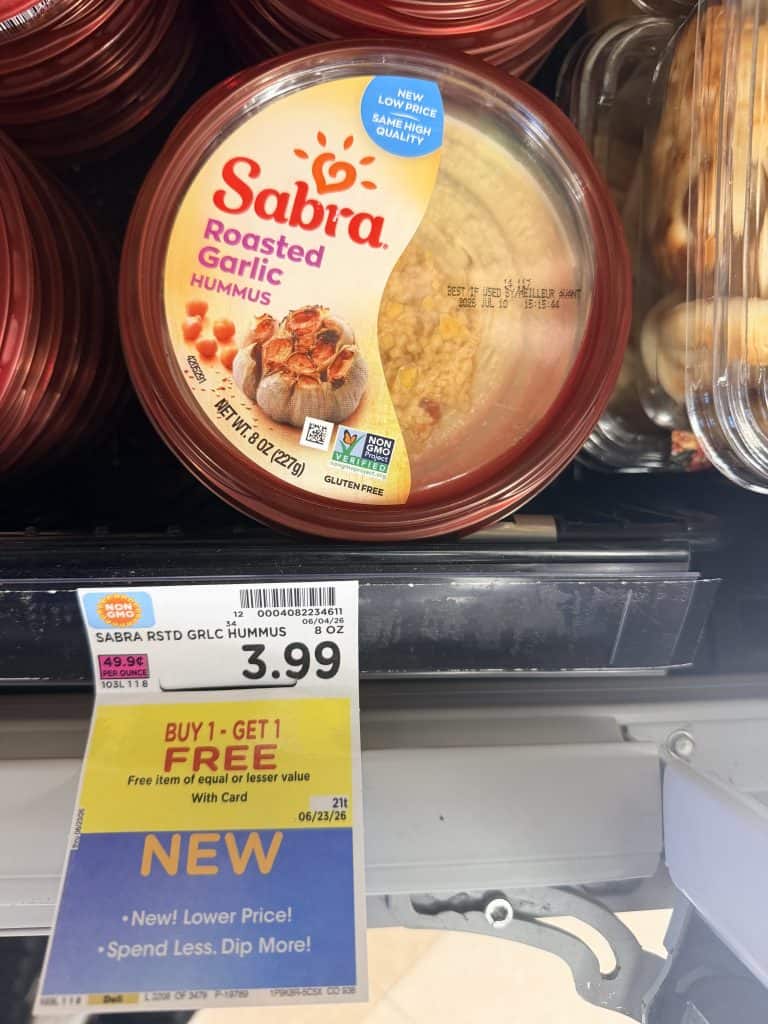 Sabra Hummus Kroger shelf image