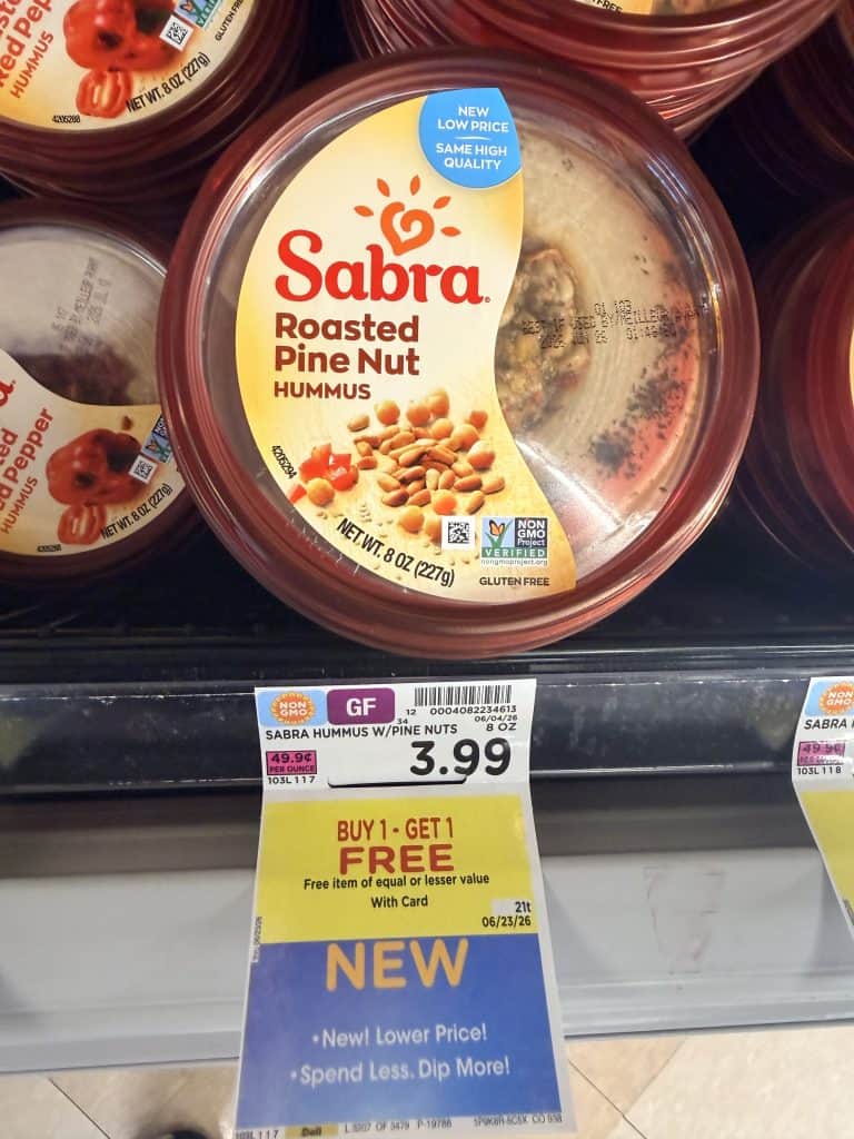 Sabra Hummus Kroger shelf image