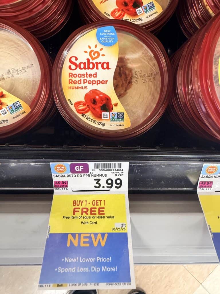 Sabra Hummus Kroger shelf image