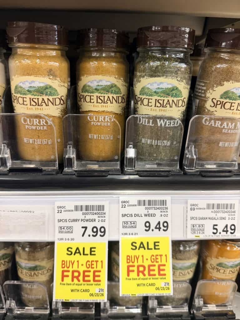 Spice Island Spices Kroger Shelf Image