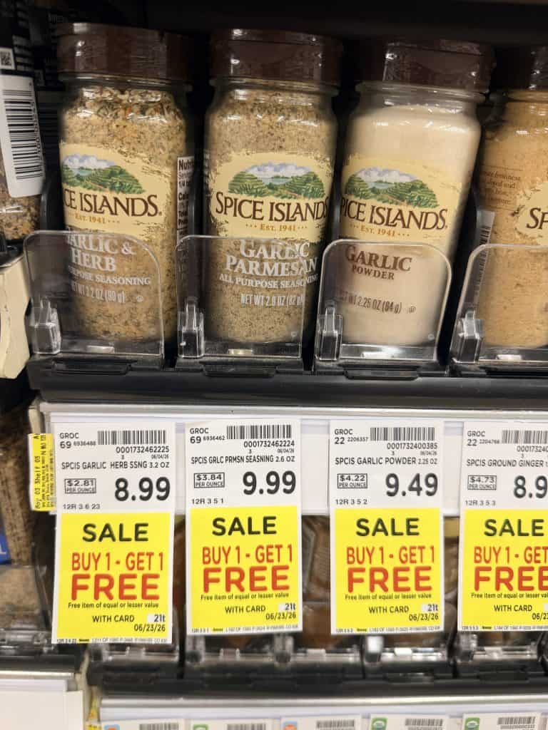 Spice Island Spices Kroger Shelf Image