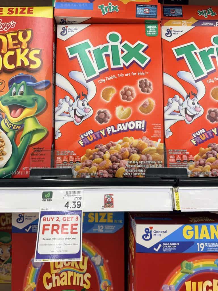 General Mills Cereals Kroger Shelf Image