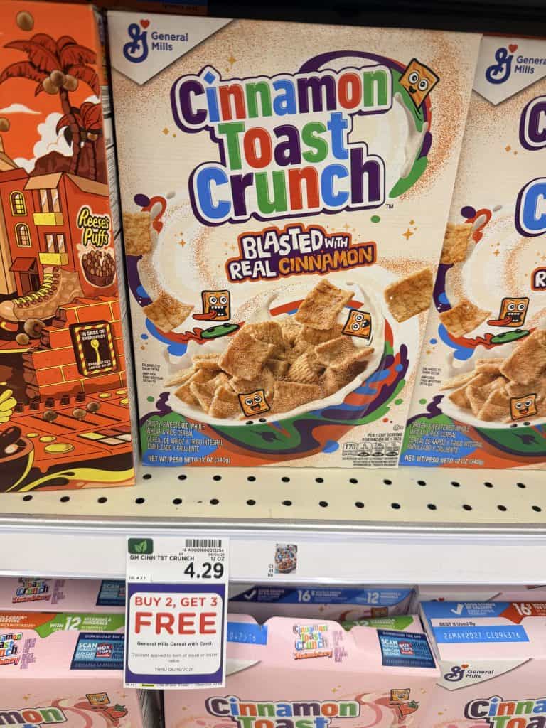 General Mills Cereals Kroger Shelf Image
