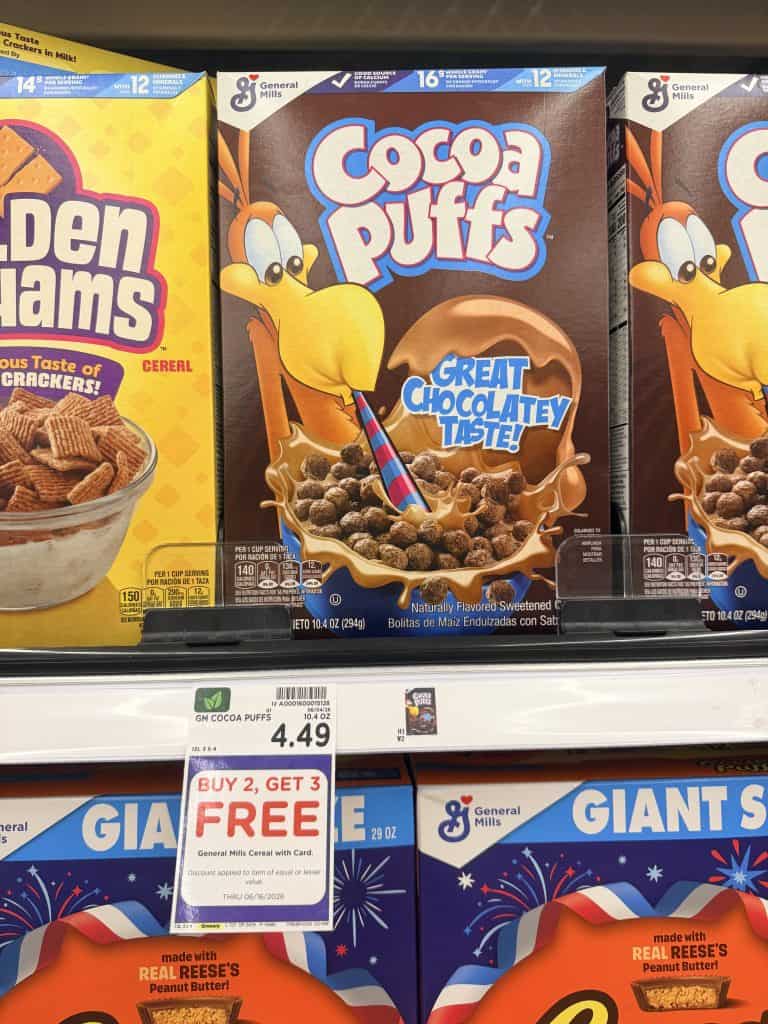 General Mills Cereals Kroger Shelf Image